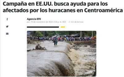 Campaña en EE.UU. busca ayuda para los afectados por los huracanes en Centroamérica
