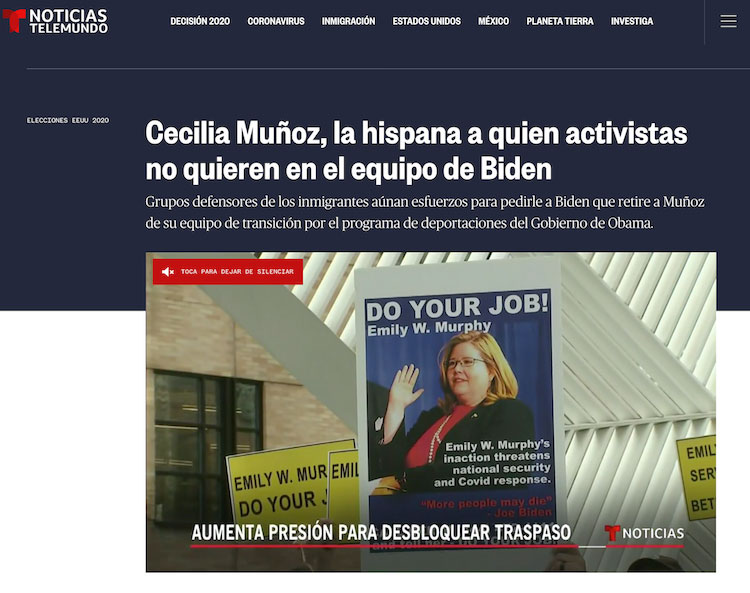 Cecilia Muñoz, la hispana a quien activistas no quieren en el equipo de Biden