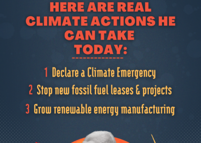 President Biden: Declare a climate emergency and reject fossil fuel expansion now!
